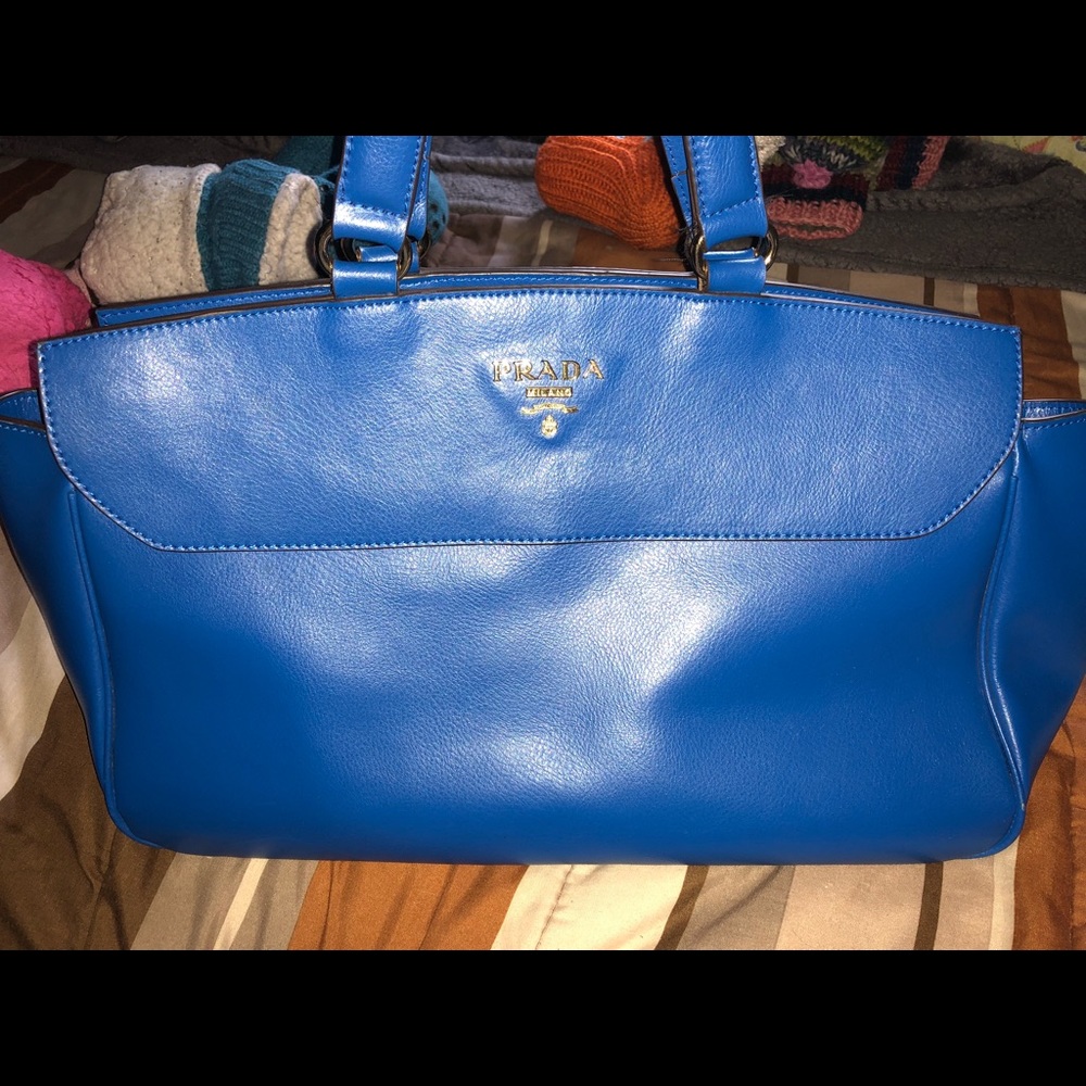 Blue Prada Bag